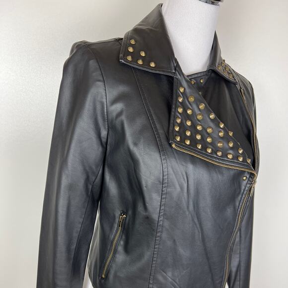 Rock & Republic Faux Leather Moto Jacket, Medium, Women's - Picture 6 of 11